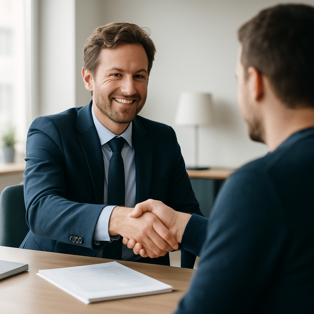 Letselschade-adviseur in gesprek met een cliënt
